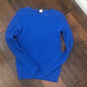 J crew blue knit sweater